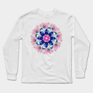 milky floral mandala Long Sleeve T-Shirt